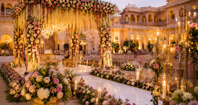 Floral Décor Ideas for a Palace Wedding in Jaipur